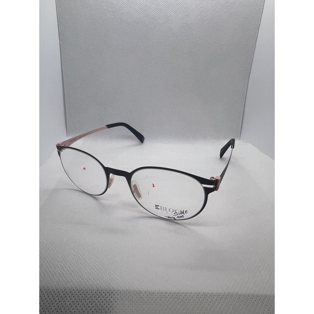 E-Block Side E-B 103 Eyeglasses Bronze Pink Round Frames Italy 49-20-140 NEW